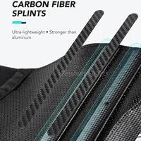 Ceinture de soutien lombaire pour les maux de bas du dos, attelle de soutien de taille respirante avec support en fibre de carbone pour la maison et le levage au travail 3