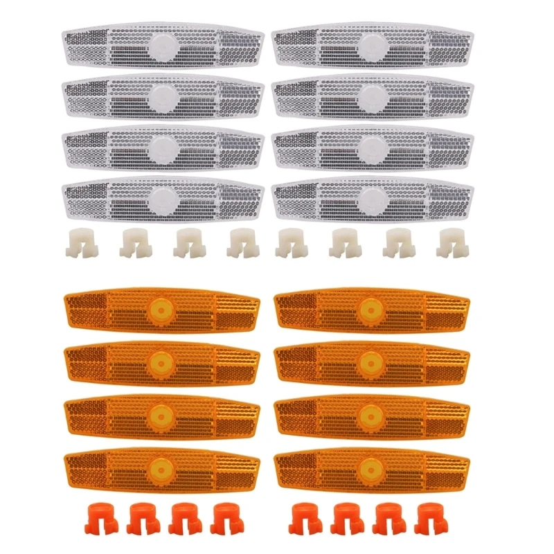 

Bike Wheel reflective reflector, 8PCs, road bike accessories, white and yellow color