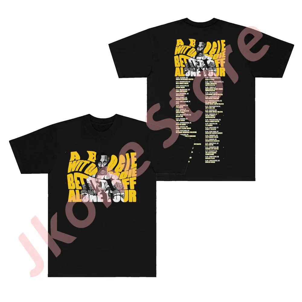 

Толстовка A Boogie wit da, футболки с надписью Better Off Alone Tour, новый логотип рэпера, модная повседневная футболка с коротким рукавом для мужчин и женщин