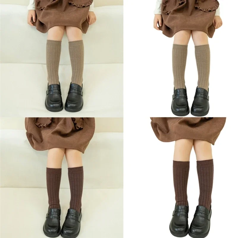 

Baby Knee High Socks Toddler Cotton MidCalf Socks Kids Girl Winter Knitting Stretchy Socks for Little Girls Dress Socks