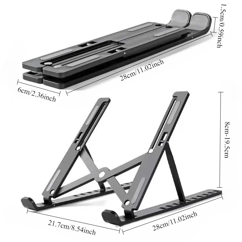 1 PC Foldable Laptop Stand Adjustable Notebook Bracket Support Base ABS Holder for Macbook Air Pro Accessories Desk Organizer