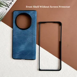 Denim Texture PU Leather Shockproof Folding Phone Case with Full Hinge Coverage and Screen Protector - OPPO Find N6 (Without HD Film)