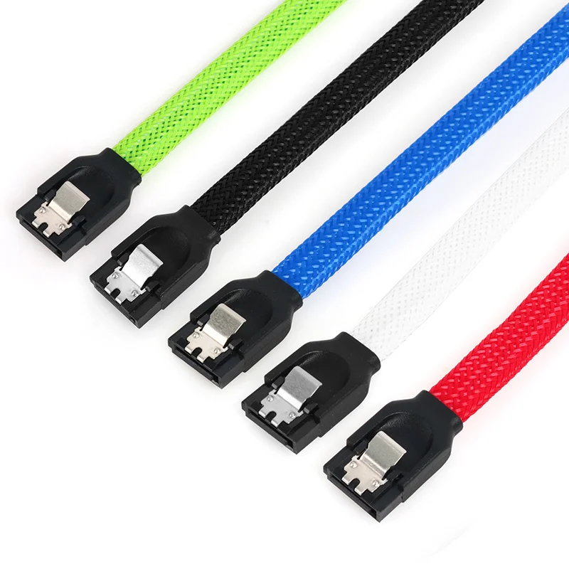 Lecolli SATA 3.0 III 7pin Data Cable 6Gb/S - 3PCS/6PCS SSD HDD Cables with Premium Nylon Sleeving Description Image.This Product Can Be Found With The Tag Names Computer Cables Connecting, Computer Peripherals, PC Hardware Cables Adapters, Ssd cables