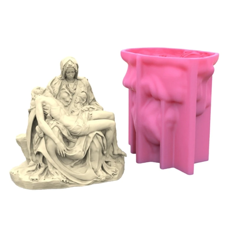 

MXME Pieta Silicone Stand Ornaments Resin Mould Resin Statue Mold Making Mold