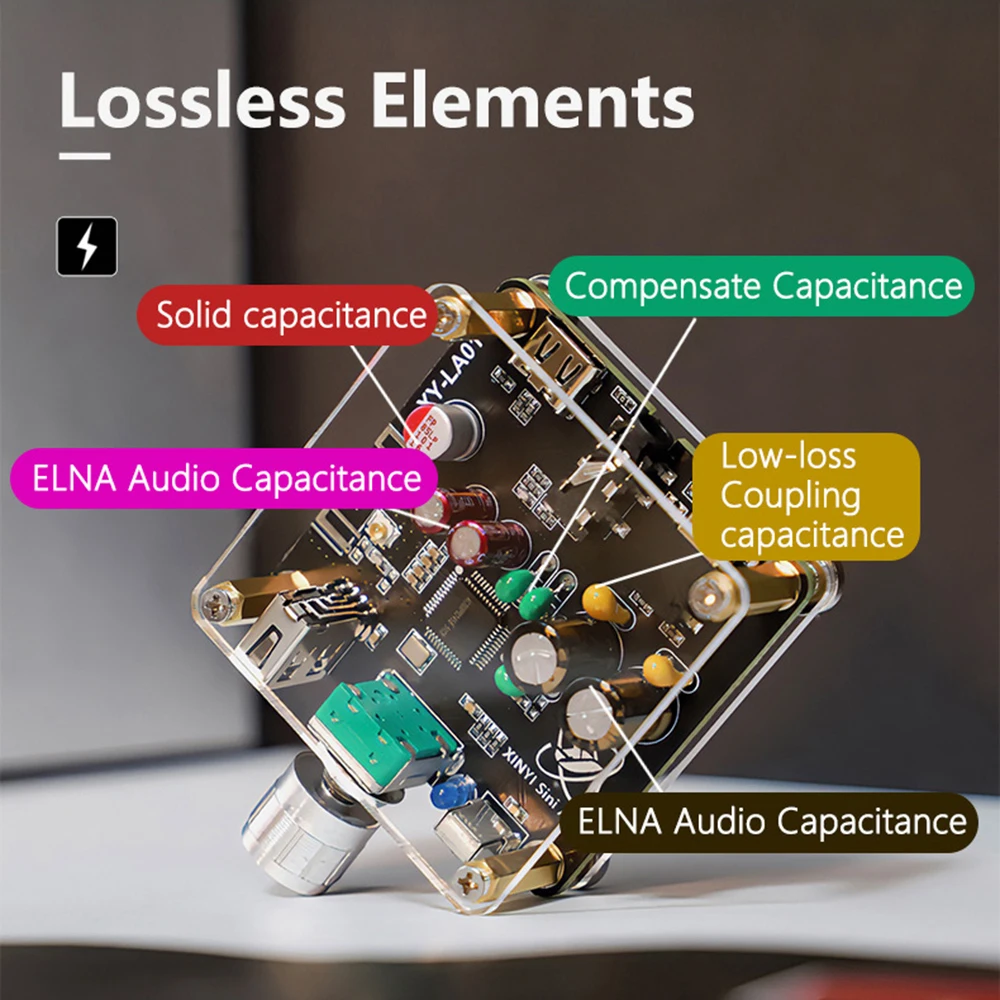 HiFi Bluetooth 5.2 Receiver Board DAC Audio Decoder Board Player Sound Receiver Fever Decoding Module LA01 Type-C