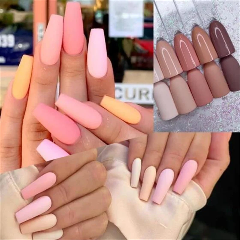 NENA Press on Nails-basic Nails One Color Nails Glue on Nails Luxury Nails  Gel Extensions Nails Pink Black White Nails - Etsy