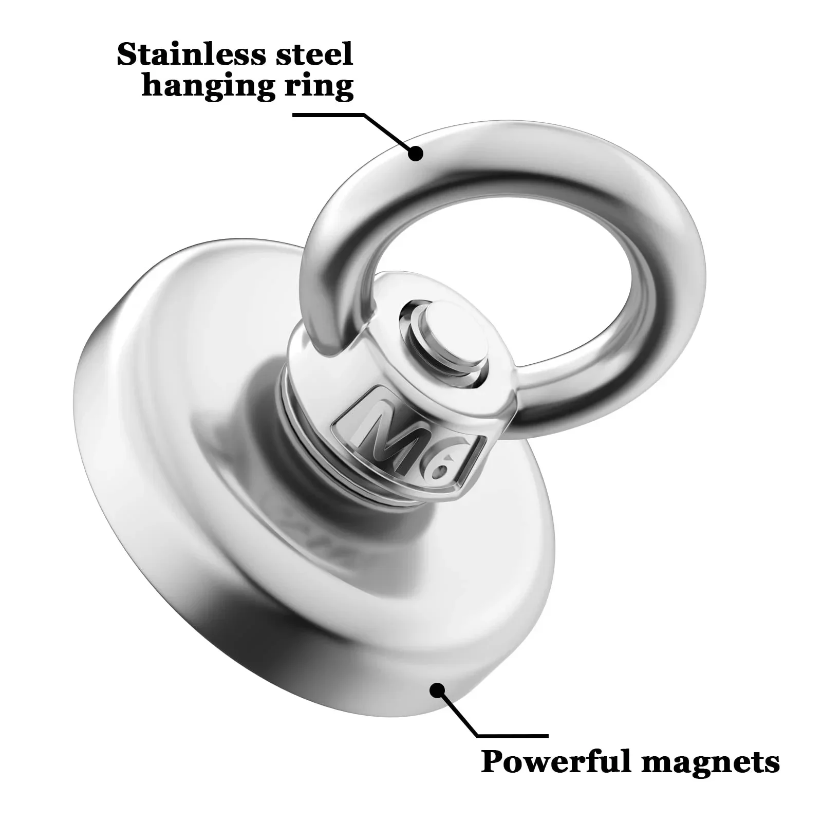 Super Strong Neodymium Magnets N52 Iman Ima Magnetic Fishing Magneat with Countersunk Hole Eyebolt for Salvage Magnetic Fishing neodymium magnets fishing magnets