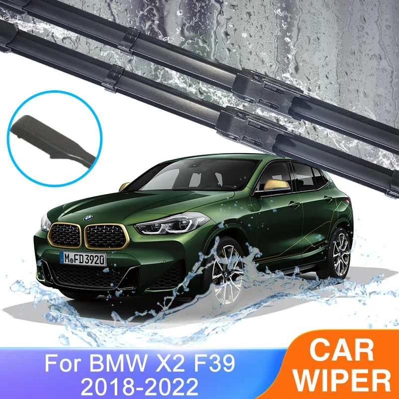 

For BMW X2 F39 2018 2019 2020 2021 2022 LHD&RHD 24" 20" Car Accessories Front Window Frameless Wiper Blade Windshield Windscreen