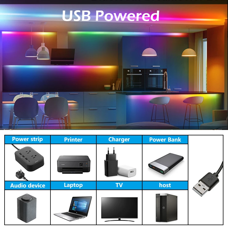 USB TUYA ledes csík ligh smare wifi RGBIC dreamcolor ledes csík 5V WS2812B addressable ligh Villanyégő Feltét alexa Google kereső számára haza