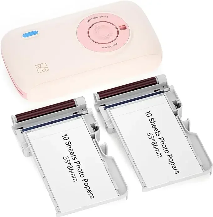 GlowMartHPRT Mini Photo Printer Portable Instant Picture Printer Wireless Thermal Dye Sublimation