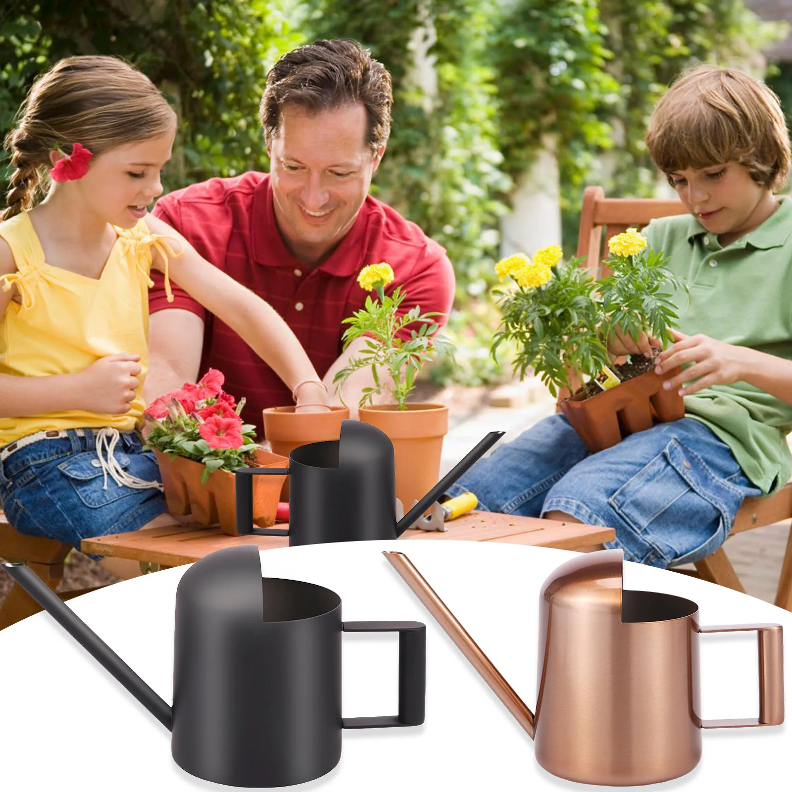 Stainless Steel Watering Can 300ml Mini Long Spout Sprinkling Pot Handle Outdoor Garden Indoor Flowers Succulents watering can watering pot flower watering pot