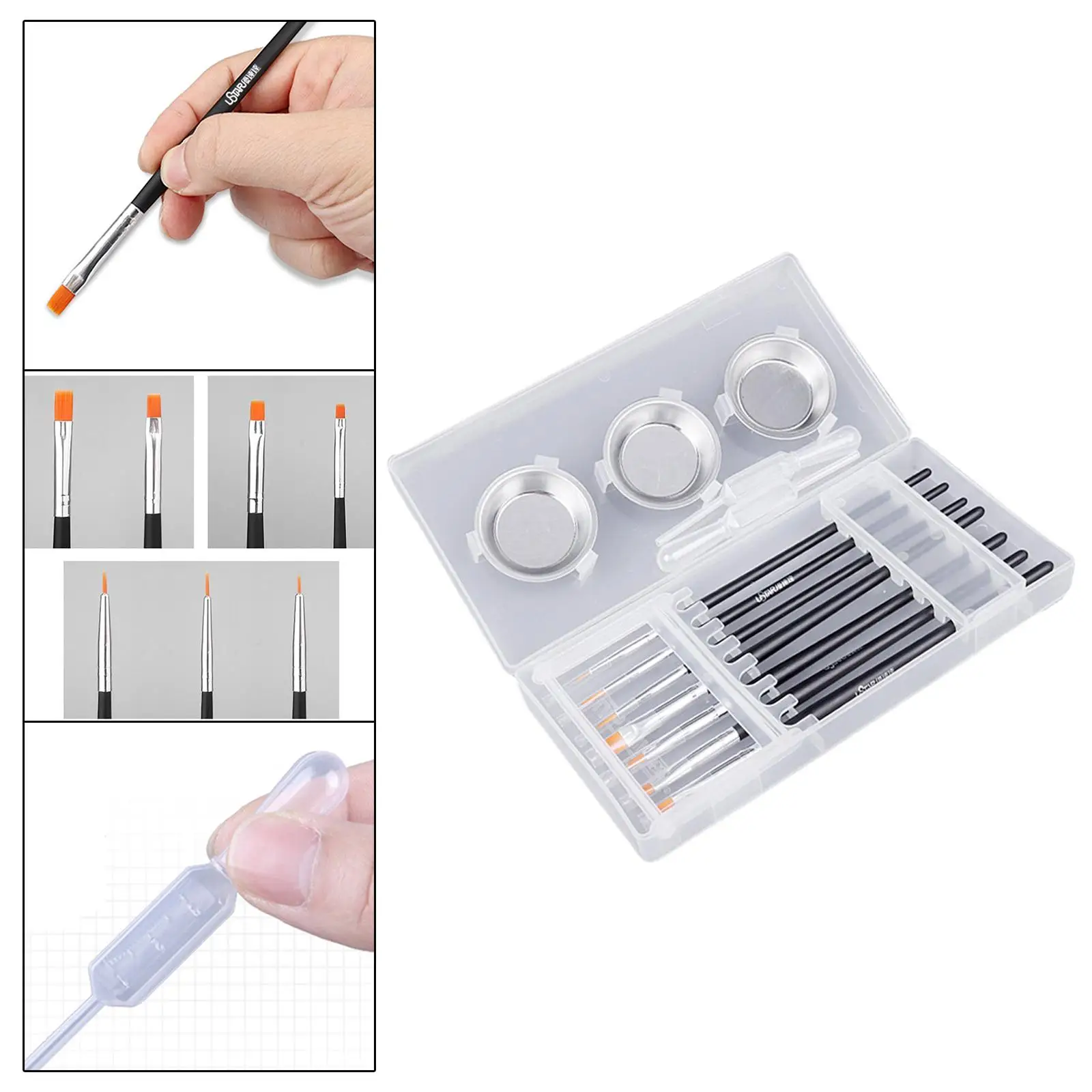 Paint Brushes Pallete Set Hobby DIY Accessories Paint Tray Palettes for Oil Watercolor Painting Model Building Tools DIY Crafts