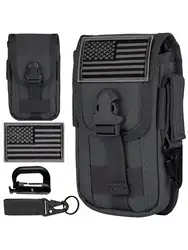 Universal Smartphone Holster Pouch with Molle Attachment (Black)
