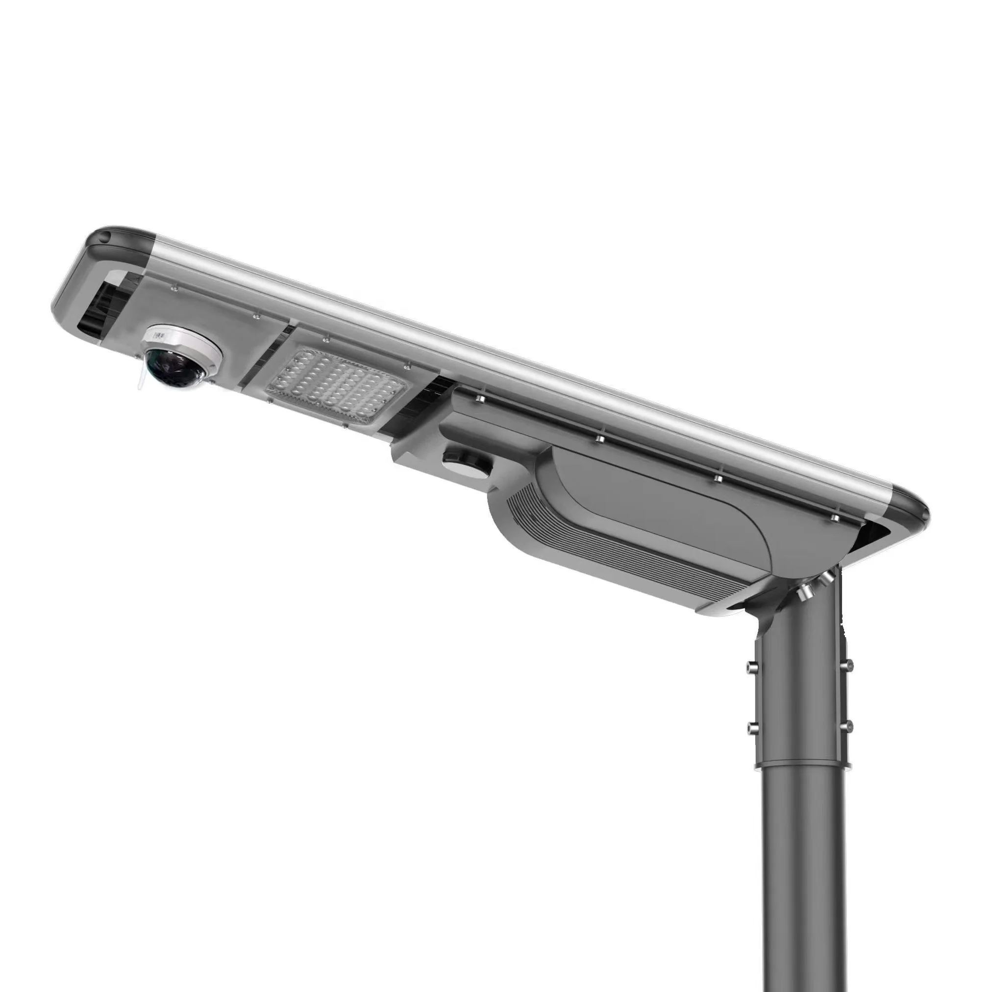 12V Alluminio 6M 8M 10M 12M Altezza 30W 60W 100W 120W 150W Lampione Solare Con Telecamera Cctv 4G Per Illuminazione Stradale Esterna