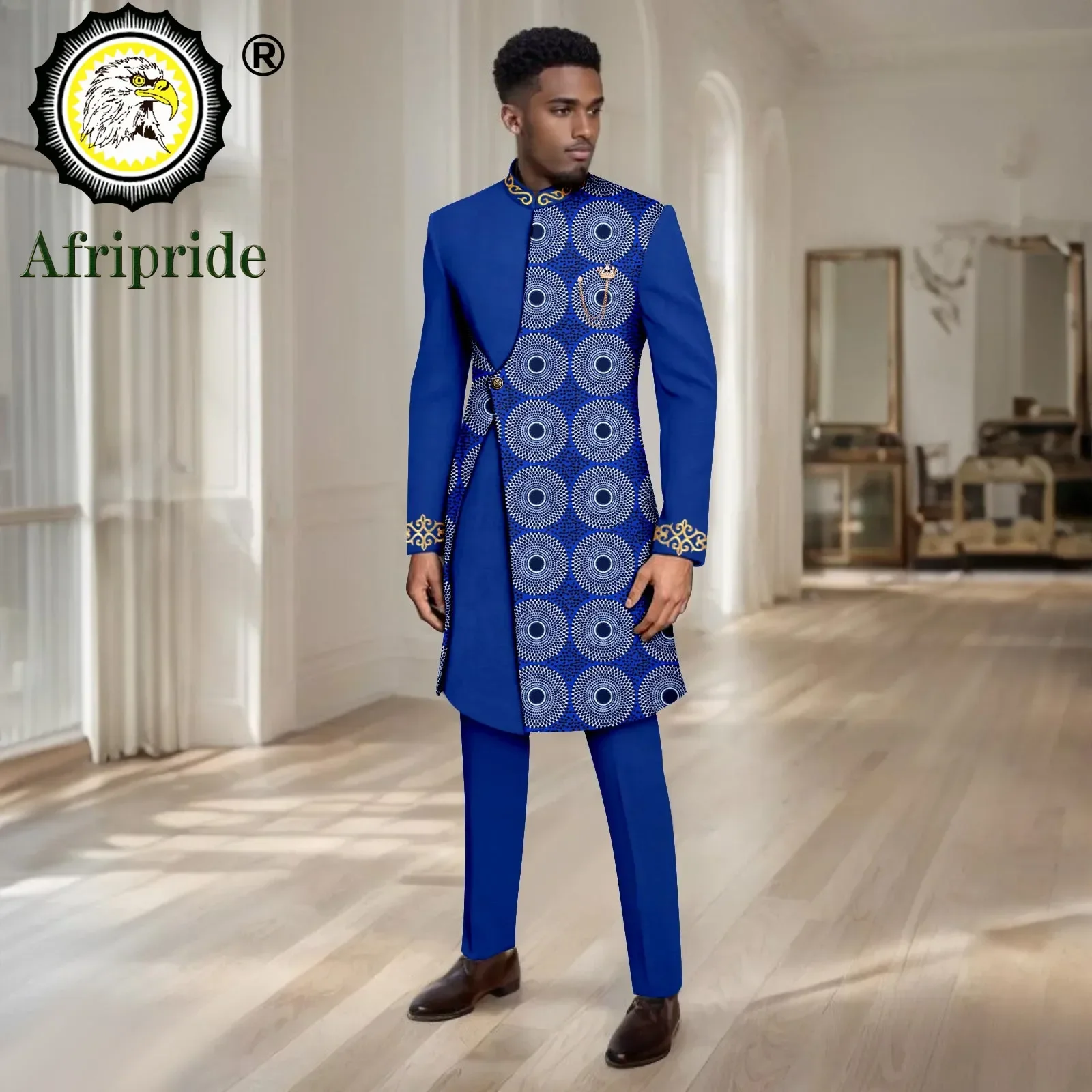 African Suits For En Sli Fit Blazer Ebroidery Jacket And Trousers