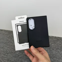 Luxury Leather Shockproof Phone Cover with Deluxe Box for Galaxy Z Fold 8 (Black)