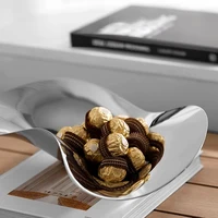 Luxury Stainless Steel Fruit Bowl Mirror Tray Decorative Tray Designer Plate for Home Decoration Table 2