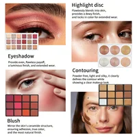 48 Colour Paper Palette Blush Concealer Highlighter Contour Eyeshadow 4in1 Set with Makeup Brushes Stage Professional Makeup Set 2