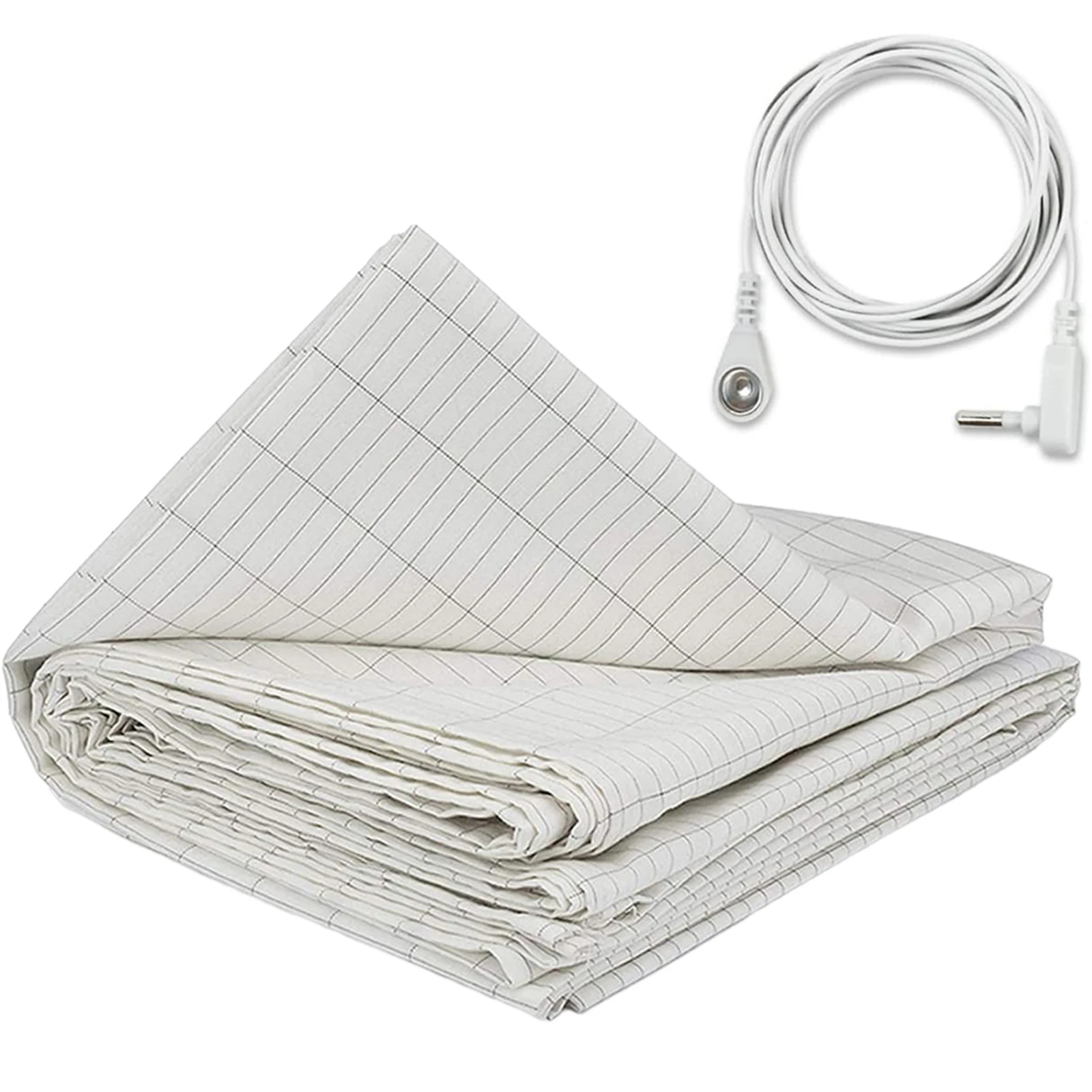 

Grounding Sheet 5% Organic Grounding Mat Radiation Proof Silver Fiber Conductive Organic Grounding Sleep(27x52in)