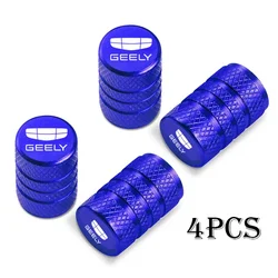 4 - Piece Car Wheel Tire Valve Caps, Airdust & Waterproof Tyre Stem Covers (Geely - 9)