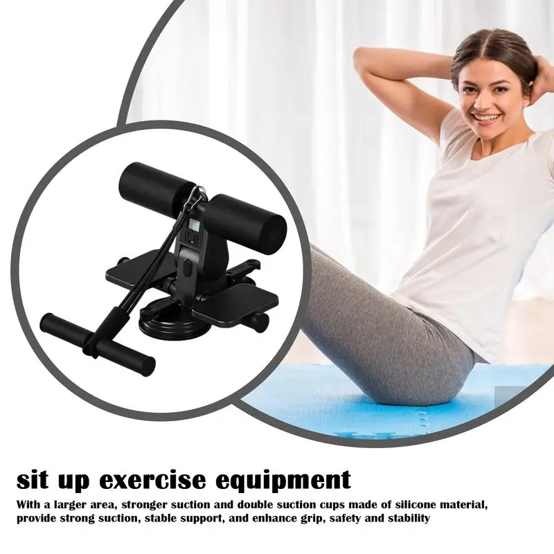 Sit-up Aid Device Abdominal Core Exercises with Suction Cups and Pull Rope Home Gym Fitness Equipment with Counting Function