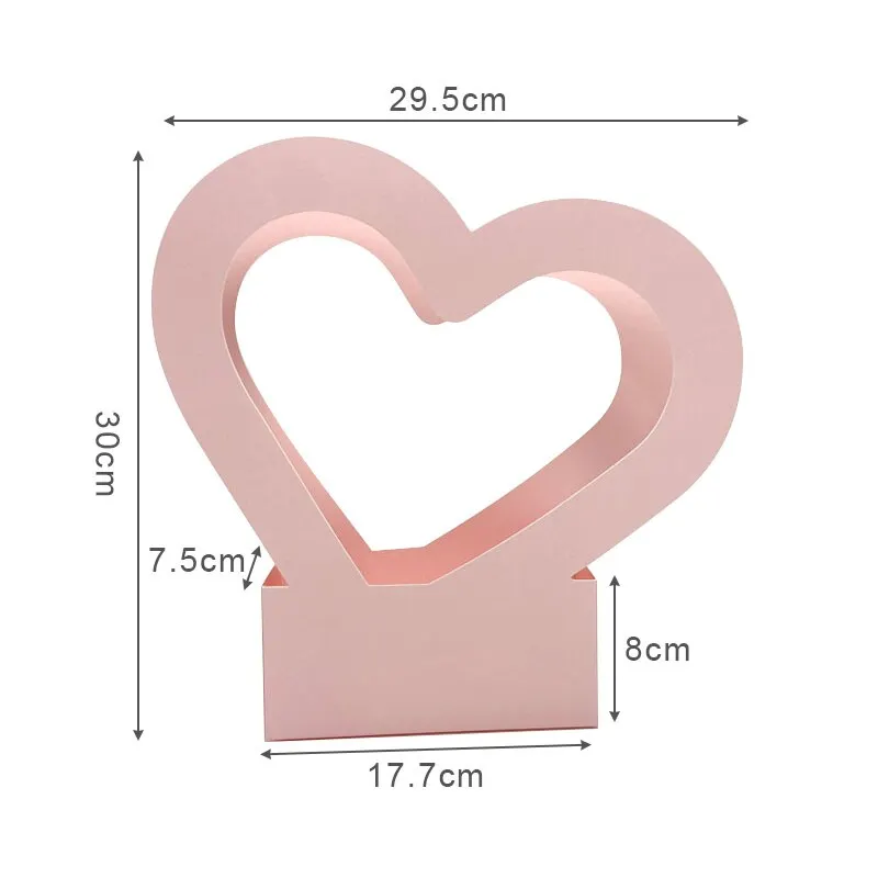 Xialgshe 20 Pack Single Flower Wrapping Paper, Heart Boxes For Flowers, Bloom Shaper For Flowers, Wedding Birthday Valentines Day Gift Bag (white