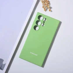 Soft Touch Liquid Silicone Phone Protective Back Cover in Silky TPU Finish - S24 Ultra (Light Green)