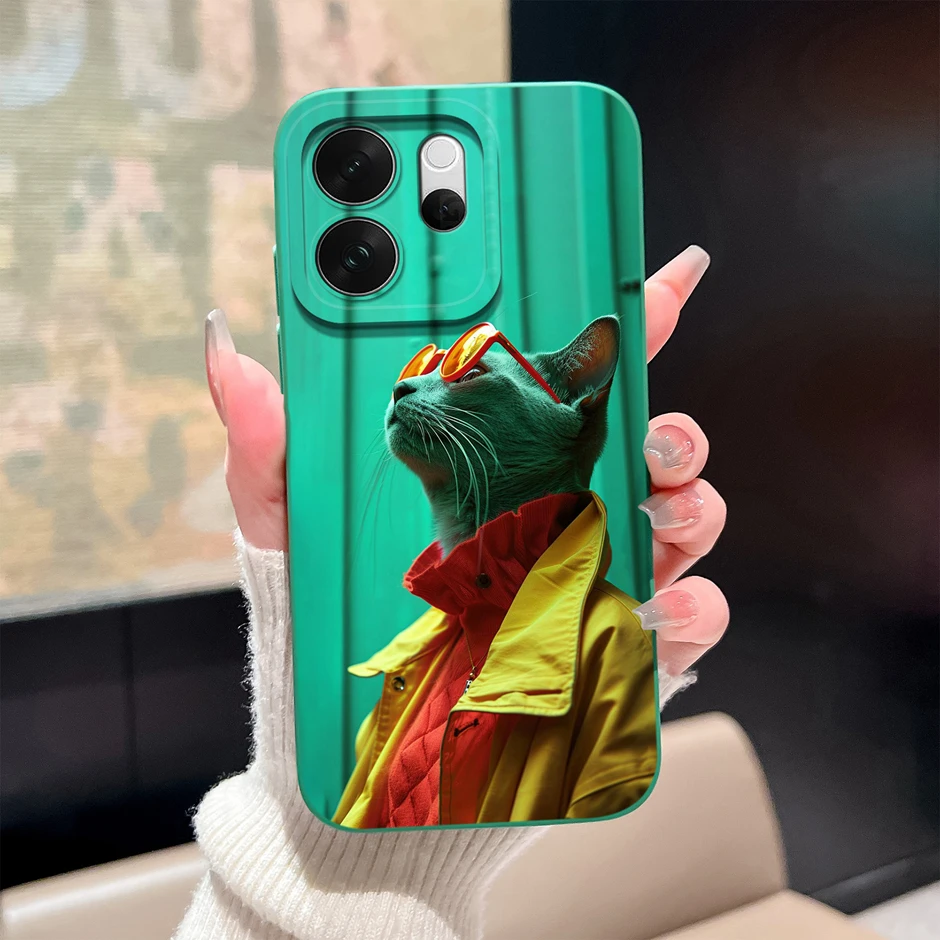 Brilliant Flower Kitten Anti-Drop Liquid Silicone Case