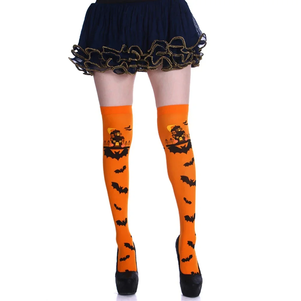 Adult Child Women Girls Halloween Costumes Cosplay Accessories Stockings Socks Skeleton Clown Nun Bat Print cotton socks women socks fishnet stockings women pantyhose lace stockings anime socks skin color tights cat paw socks anime stockings knee stockings