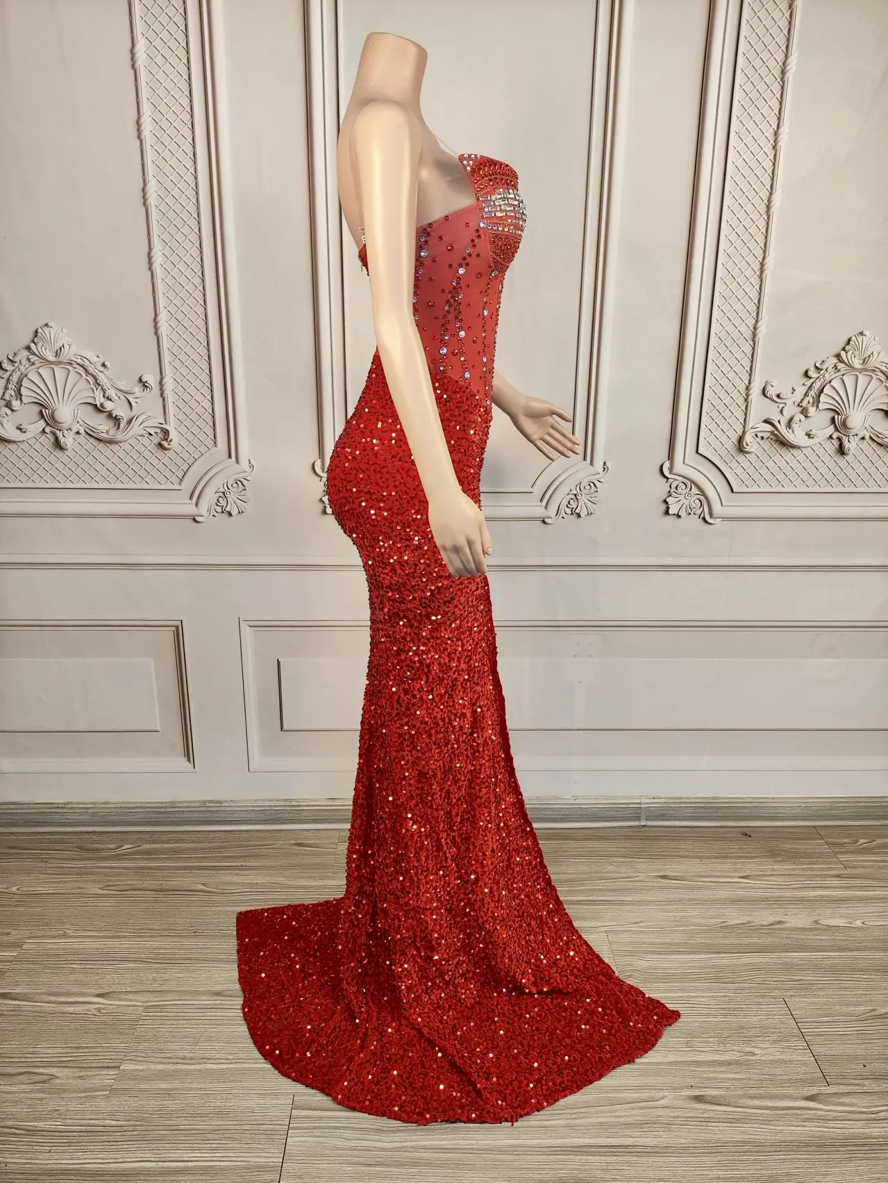 red birthday dress sparkly Satin Floral Asymmetric Midi Dress | Asymmetrical