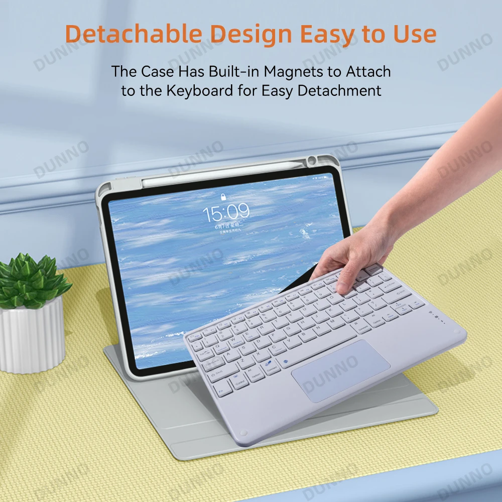 Capa de Teclado Touchpad para Ipad Capa Protetora Ipad Pro 11 Air Air 10.9 Air Pro 10.5 9ª Geração 10.2 - Imagem 4