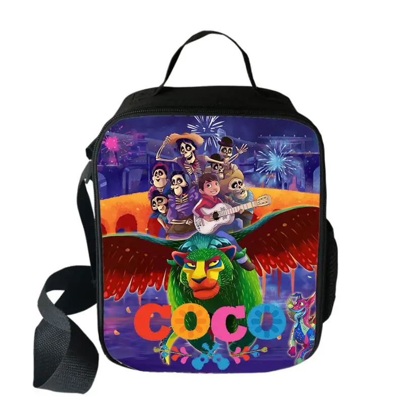 

Hot Disney Coco Lunch Bags Boys Girls Food Portable Insulated Lunch Box Fashion Cartoon Children School Lunch Bags Gift