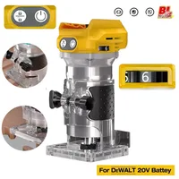 Brushless Electric Trimmer Woodworking Trimming Machine Wood Router Milling Engraving Slotting Machine Fit Dewalt 18V Battery 1