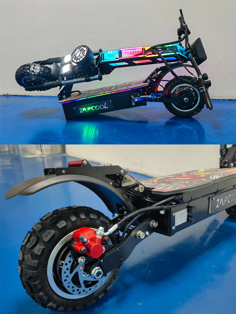 11/13 Inch Off-road 60v8000Ｗ24AH Range 60-80km 3 speed Electric Scooter