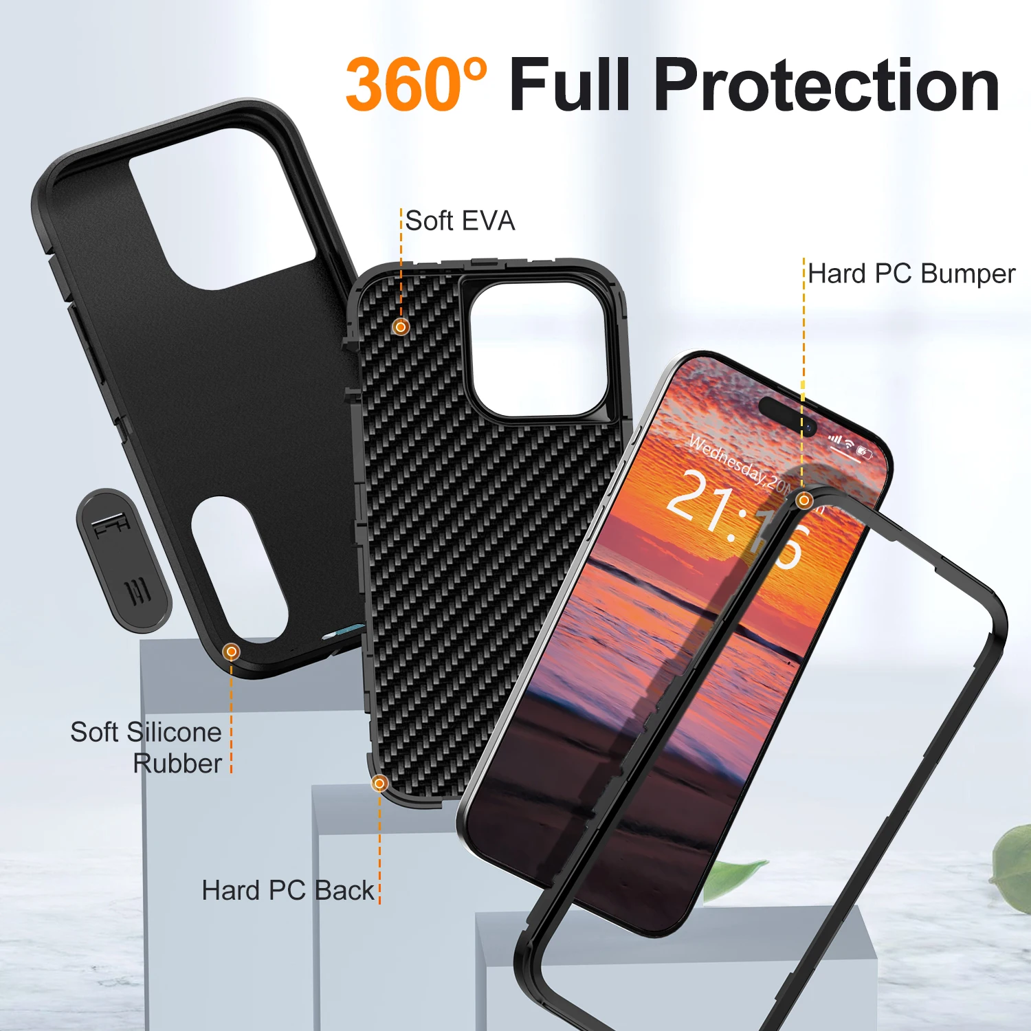 Phone 14 Heavy Duty Kickstand Case 2