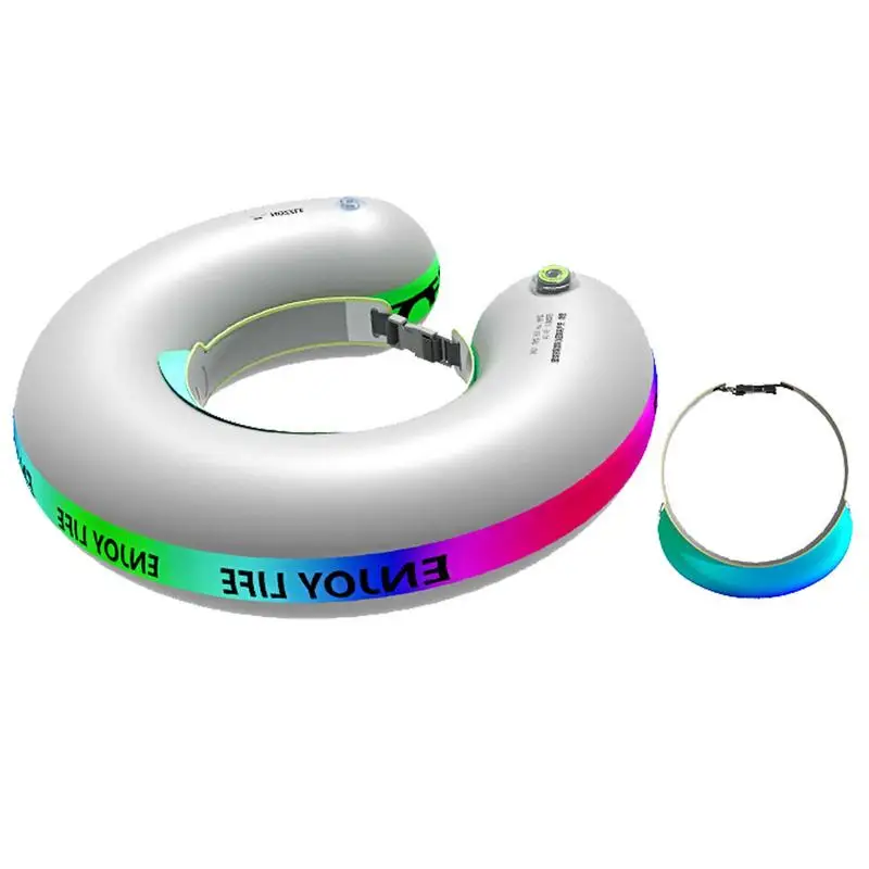 

Round Pool Float Automatic Inflatable Thick Pool Floats Portable Pool Accessories Floating Swimming Belt For Men And Women