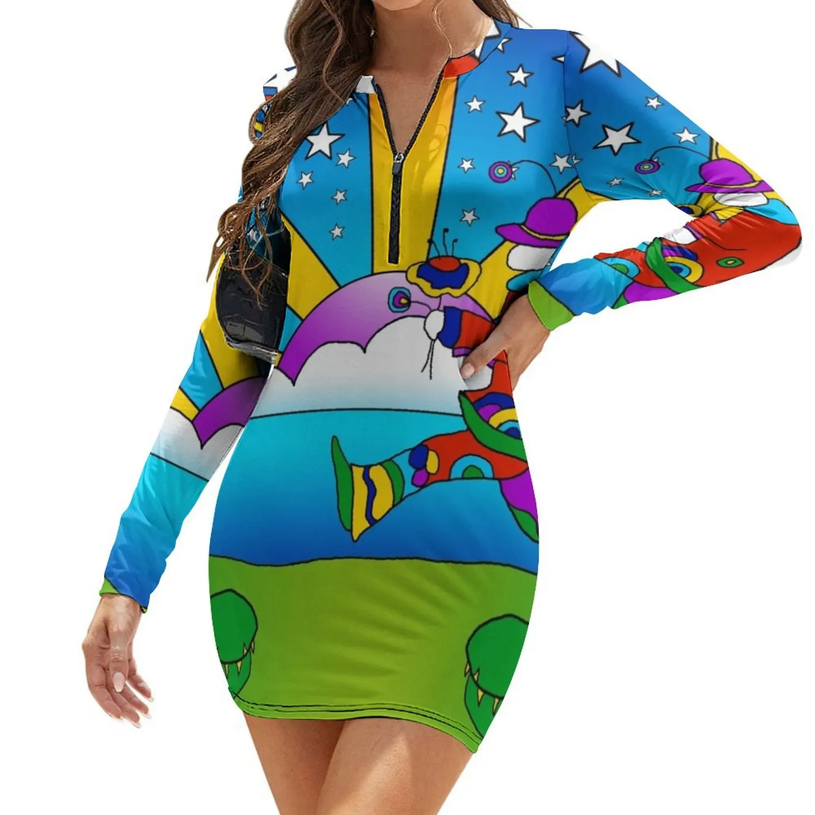 

It's Not the End, It's Only the Beginning Long-Sleeve Bodycon Dress Clothing female clothes for woman birthday dress