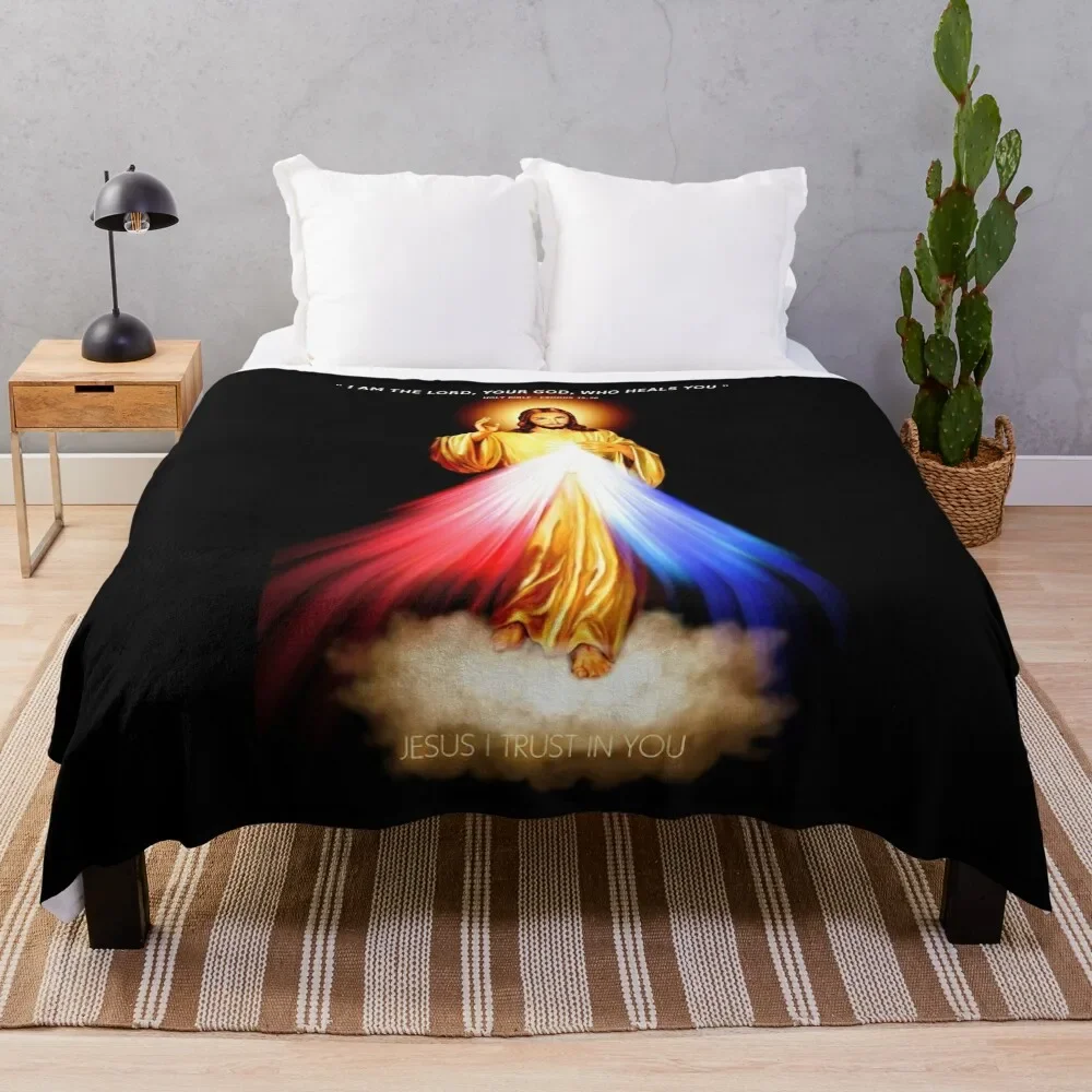 

Divine Mercy Lord Jesus I trust in you Throw Blanket For Sofa Thin Summer sofa bed bed plaid Blankets