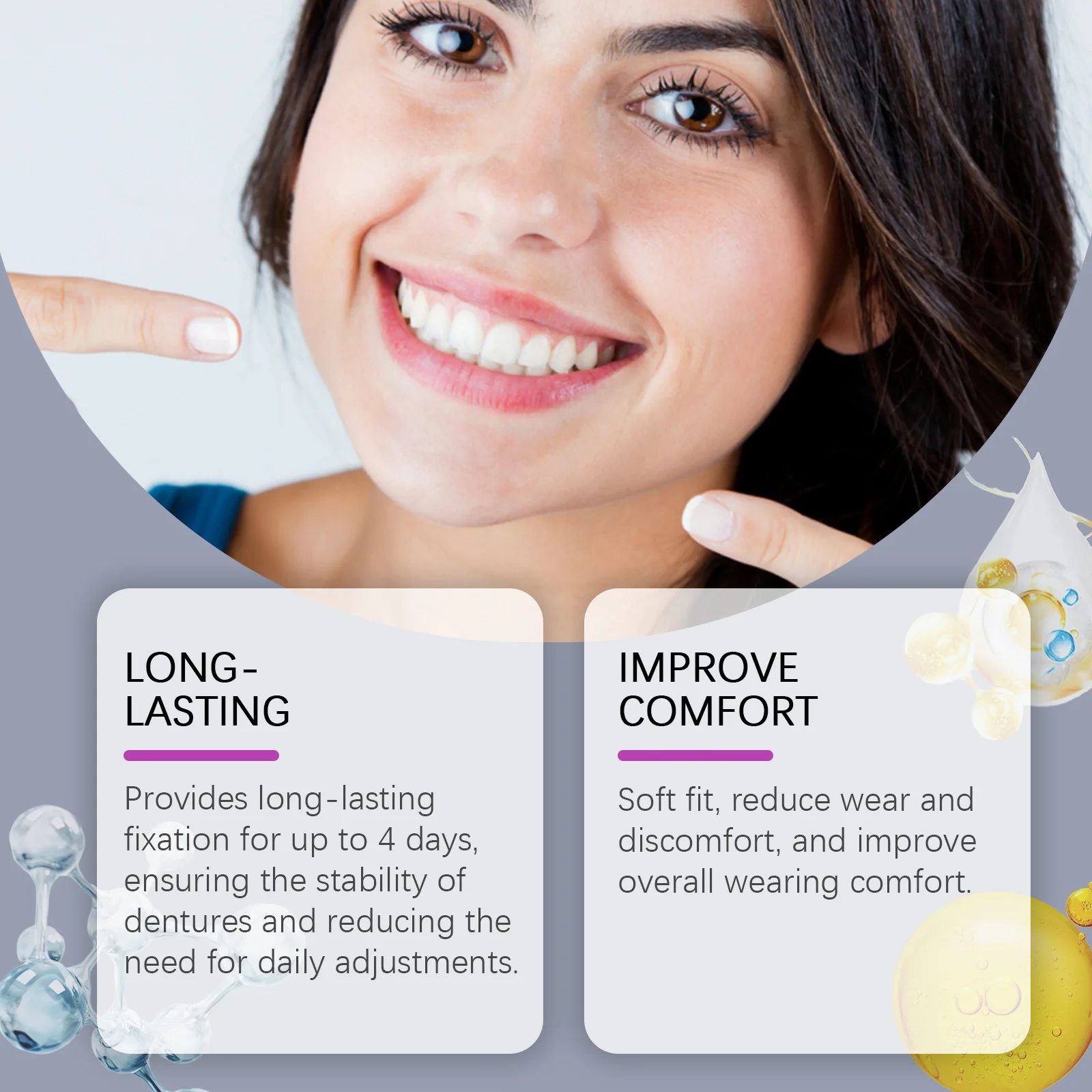 Thermoplastic Denture Fixing Adhesive Improve Tooth Comfort Prevent Denture Loosen Long-Lasting Fixative Falseteeth Solid Glue denture adhesive