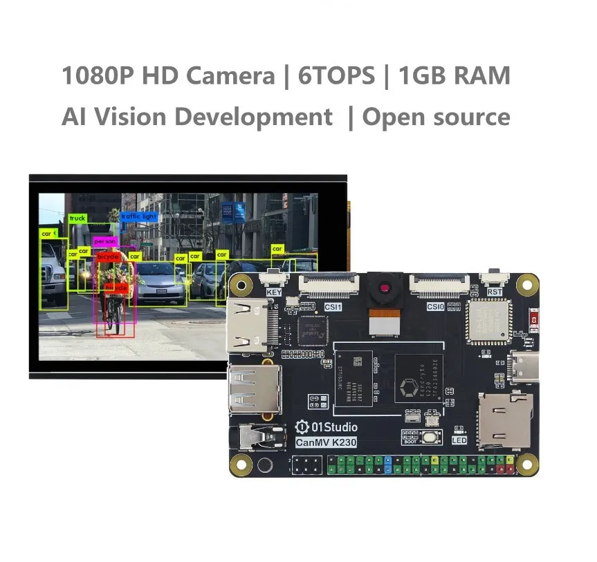 CanMV K230 AI Development Board Demo Embedded K210 Camera Module Kendryte Visual Recognition Intelligence Single Board Computer Mini Development Board AI Board