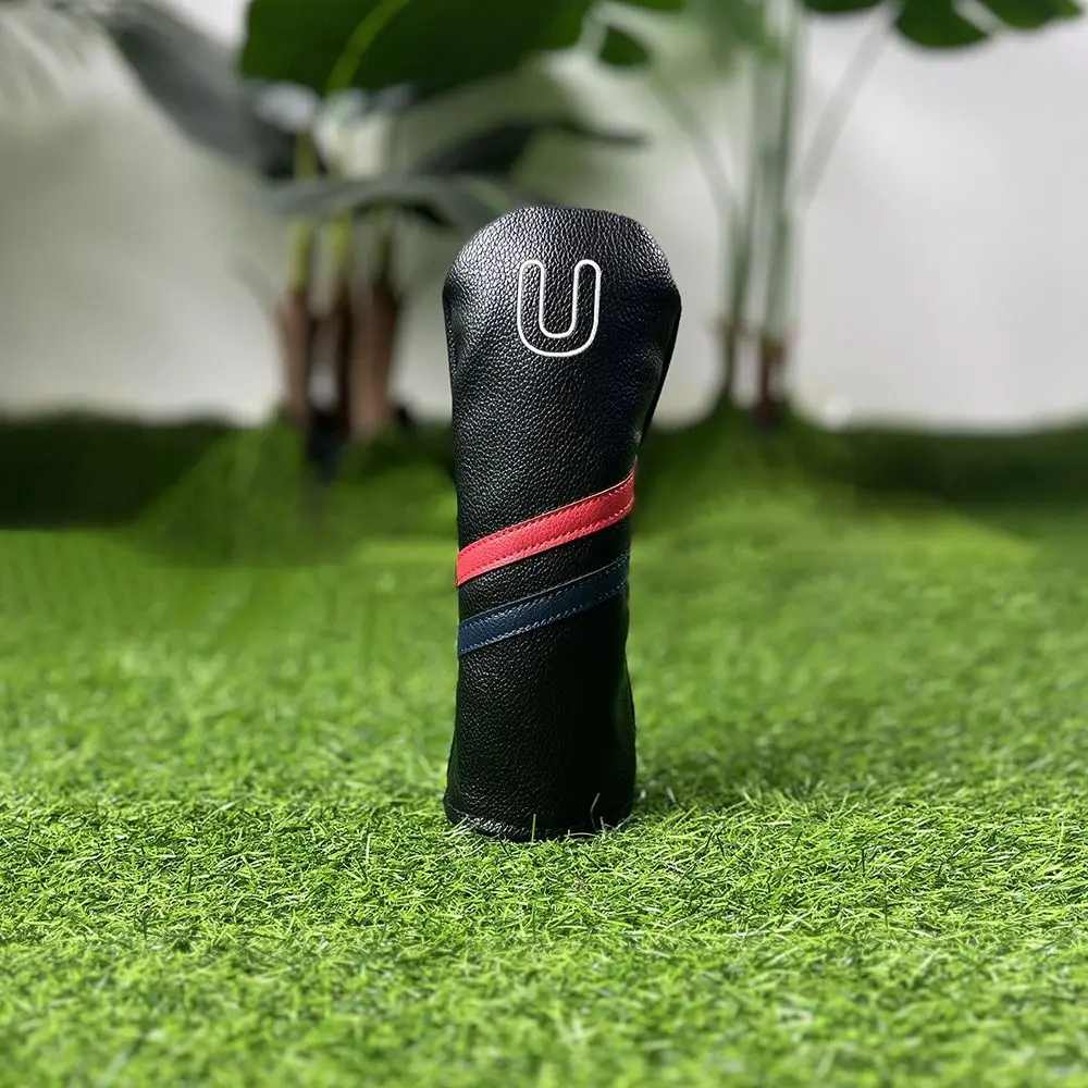 Description Picture 5 of itemDouble Line Golf Head Cover Digital Label Sports Style Golf Club Protector Minimalist Waterproof Wood Headcover Fairway Driver