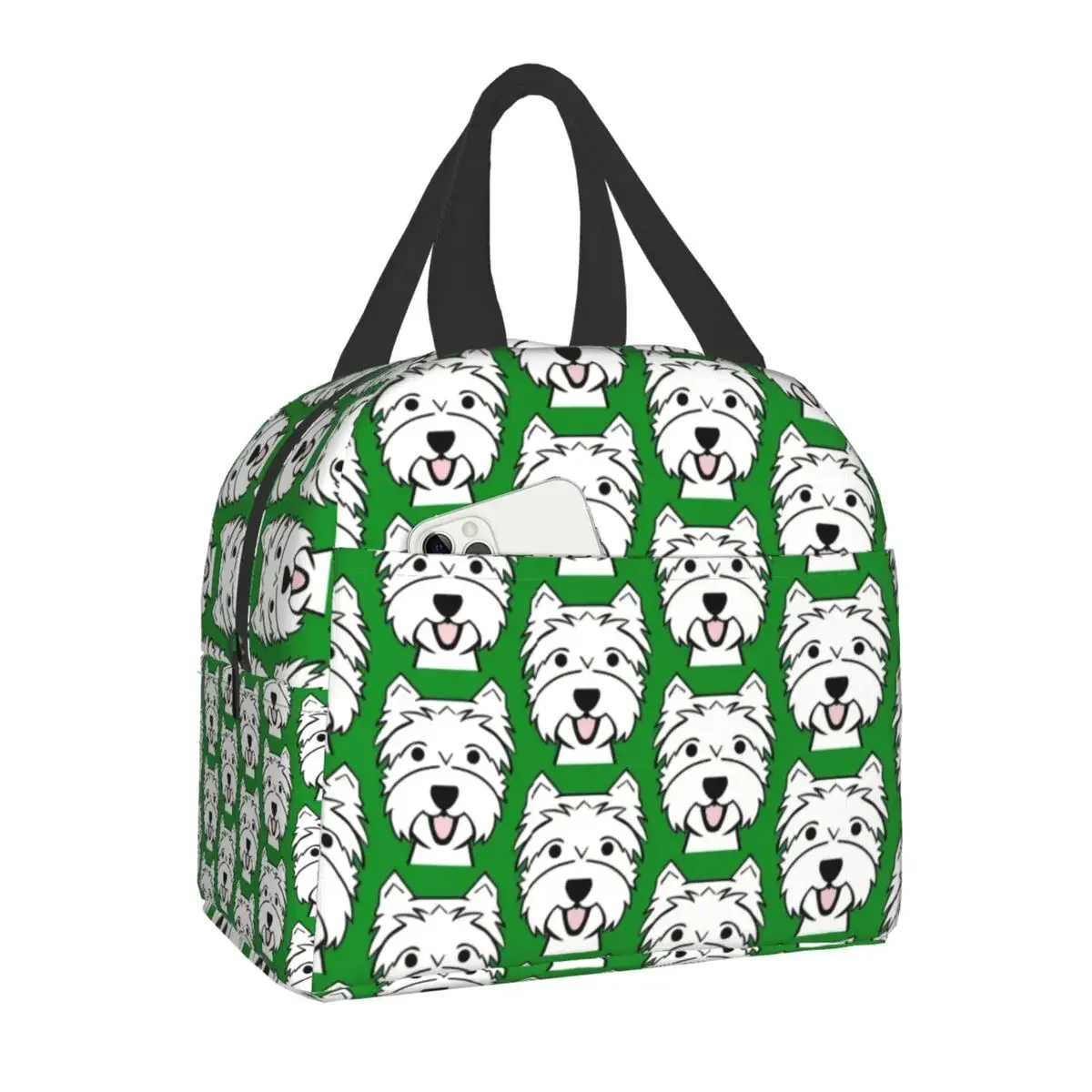 

Портативный Ланч-бокс West Highland Terrier для собак, Женский термальный Ланч-бокс для щенков Westie, изолированный Ланч-бокс для еды, Офисные Сумки для пикника