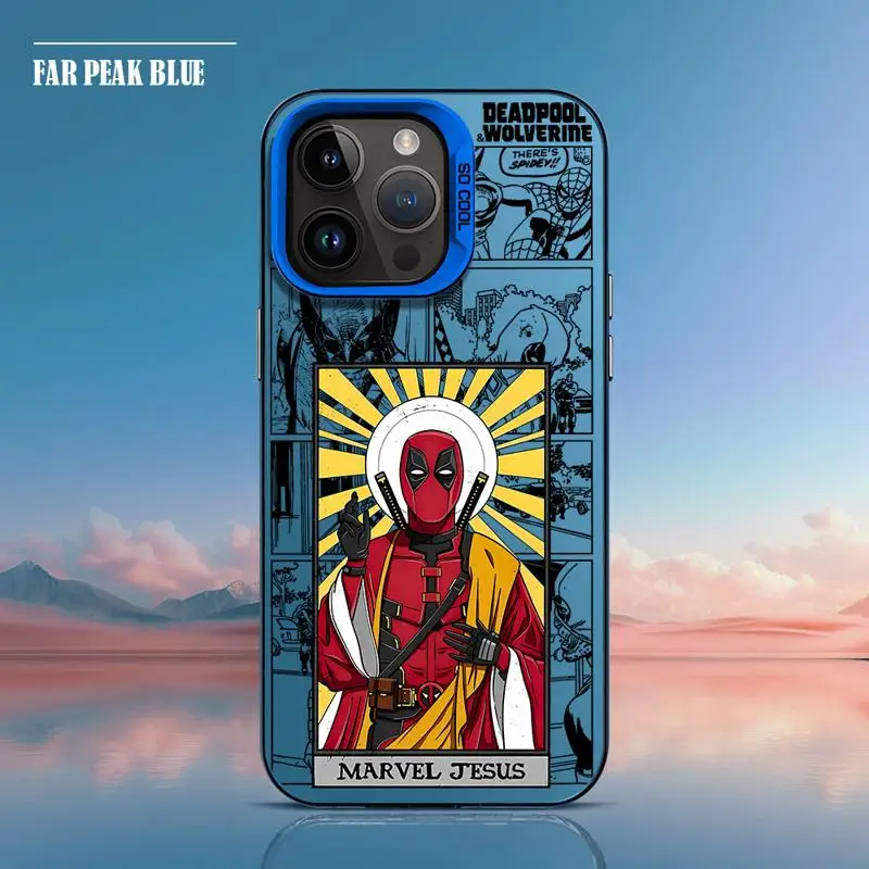 thumbnail image 1 of Marvel Deadpool y Wolverine funda de teléfono plateada colorida para Apple iPhone 16 15 pro Max 14 13 pro 12 11 14plus cubierta mate, 1 of 5