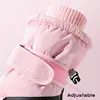 Ski Gloves Women Waterproof Padded Thickened Cotton Winter Touch Screen Warm Windproof Outdoor Riding Motorcycle Sports Men Soft 6