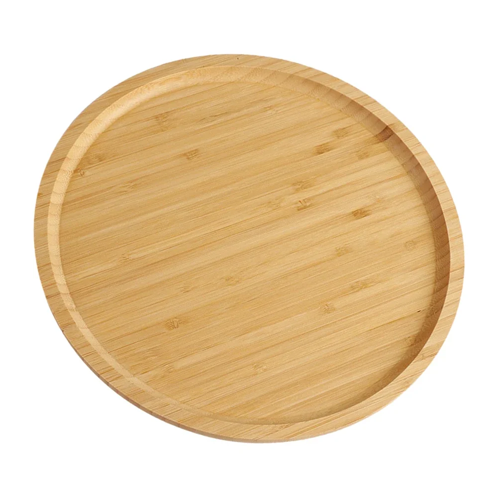 Trays Serving Tray 20*5*30cm Easy To Clean For Fruit Pizza Multi-functional Round Wooden Tableware Stand Food Tray 3