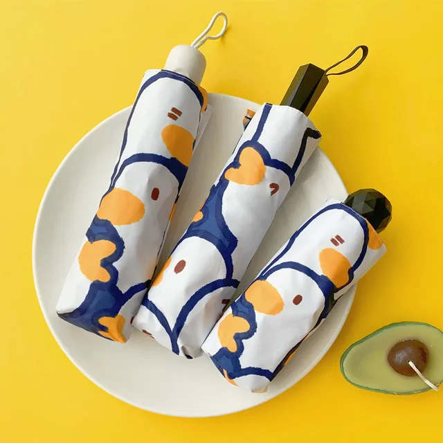 Aranyos Összecsukható Napsütéses És Eső Kettős Célú Esernyő Női Fényvédő Kényelmes Napsósító Ultraibolya Védelem - Image 4