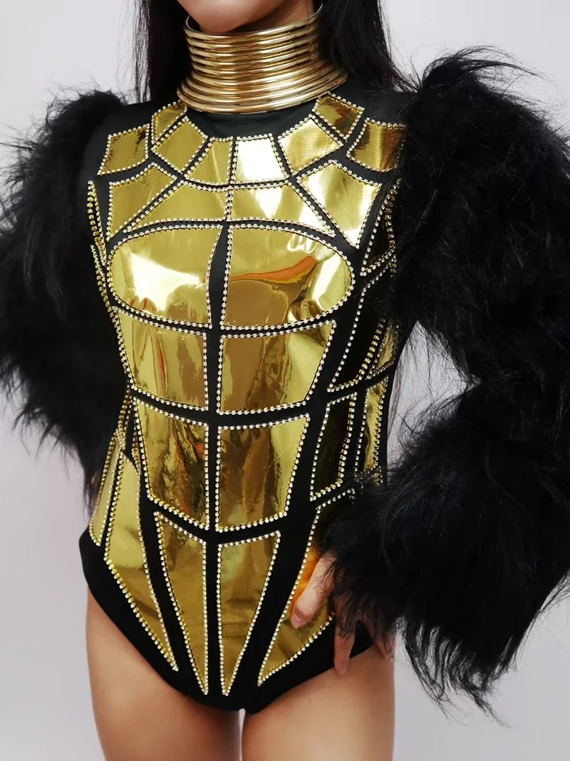 Bar mujer cantante pluma manga espejo disfraces europeo y