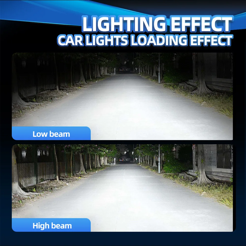 2pcs H7 LED Headlight Bulbs CANBUS 6000K White High Bright 26000LM Car Driving Lamp Fanless Error Free Fanless Spotlight
