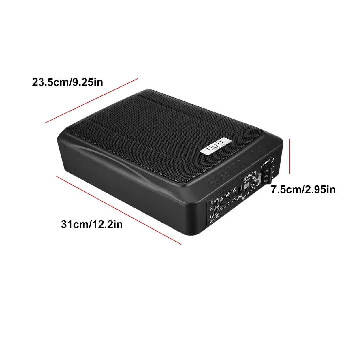 10 Inch 900W Car Subwoofer Car Audio Slim Under Seat Active Bass Amplifier Speaker Amplifier Subwoofers Woofer 12V Body Kit