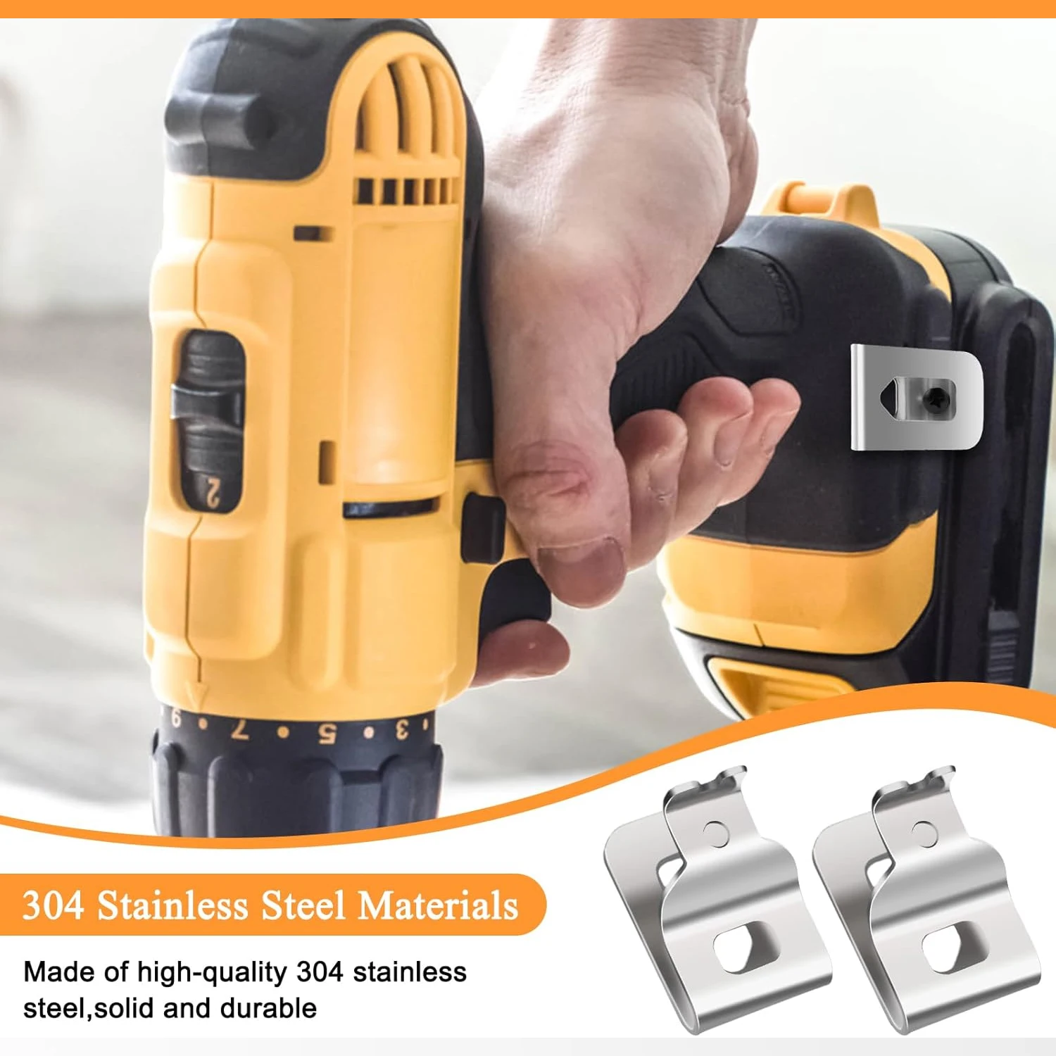 DeWalt 20V 드릴 드라이버 N268241 N169778 DCD980 해머 임팩트 렌치 액세서리 용 2PCS 전기 드릴 벨트 클립 후크